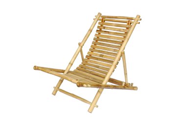 Bambu şezlong izole