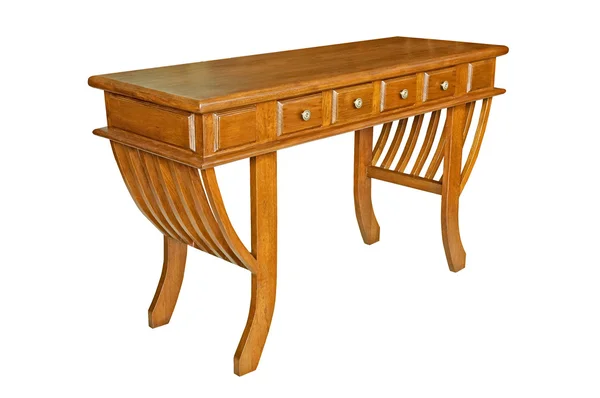 Αντίκες ξύλινο τραπέζι απομονωθεί — Φωτογραφία Αρχείου