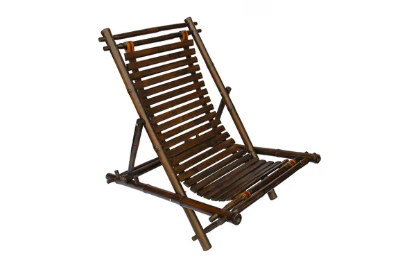 Cadeira lounge de bambu isolada — Fotografia de Stock
