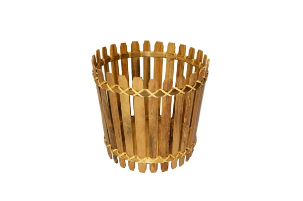 Bambu korg isolerade — Stockfoto