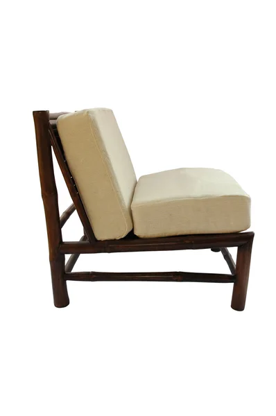 Μπαμπού καρέκλα με μαξιλάρι απομονωθεί — Φωτογραφία Αρχείου