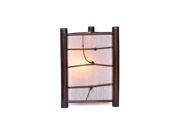 Bamboo lamp isolated — Stock Photo, Image