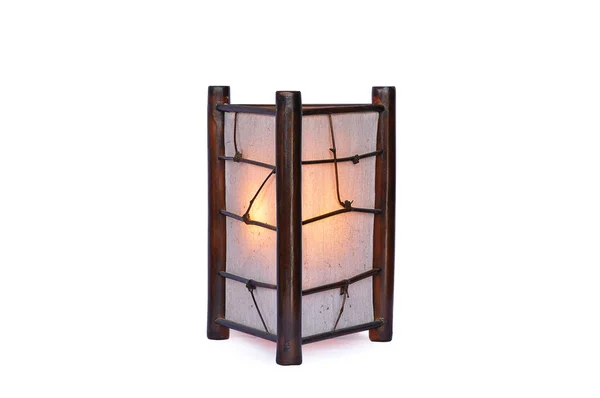 Bambu lampa isolerade — Stockfoto