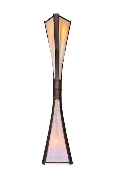 Bambusová lampa izolované — Stock fotografie