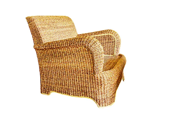 Wicker chair isolated — Stock Photo, Image