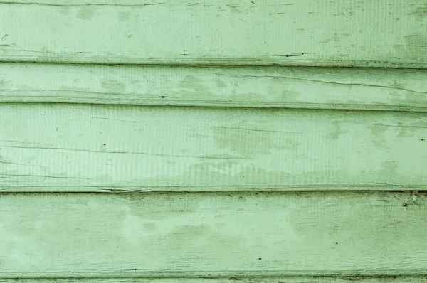 Alte Holz grün lackiert — Stockfoto