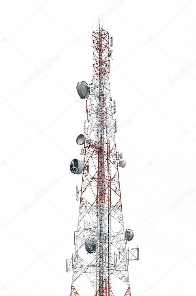 Communications tower isolated