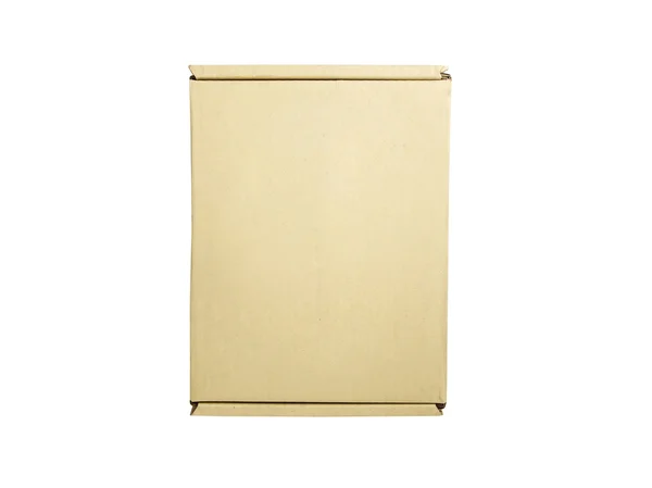 Beige box isolerade — Stockfoto