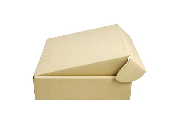 Beige box isolated — Stock Photo, Image