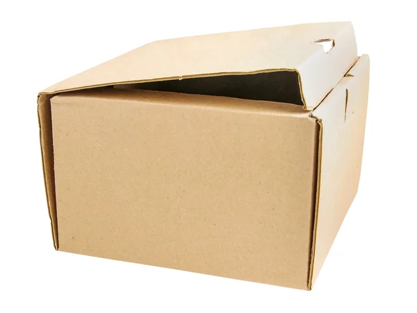 Caixa castanha isolada — Fotografia de Stock