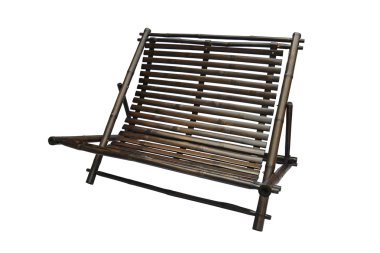 Bambu şezlong izole