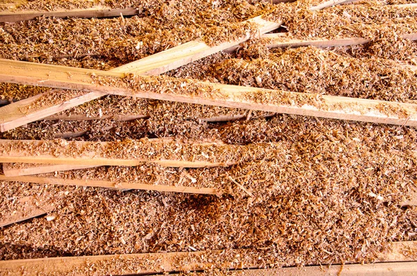 Dřevo a piliny — Stock fotografie