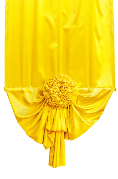 Yellow fabric ribbon — Stock Photo, Image