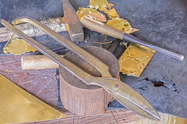 Tools of engraved brass — Stock Photo, Image