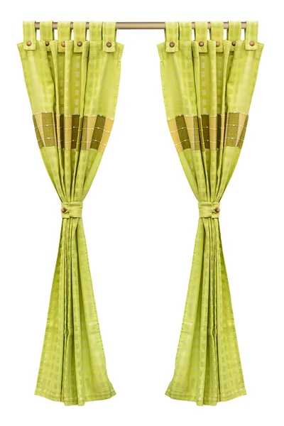 Green curtains — Stock Photo, Image