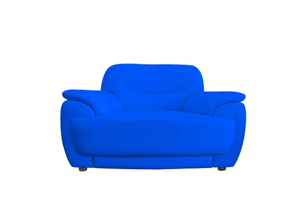 青い革のソファ — ストック写真