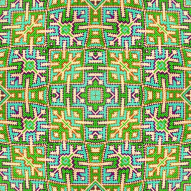 Kusursuz kaleydoskop ya da seramik fayans, duvar kağıdı, muşamba, tekstil, web sayfası arka planı için sonsuz desen kullanılır. Çizgili elementlerden geometrik yineleniyor