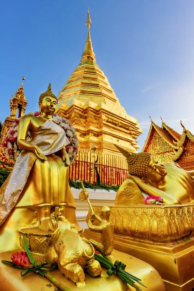 Chiang Mai Tayland Daki Phra Doi Suthep Tapınağı Nda Altın — Stok fotoğraf