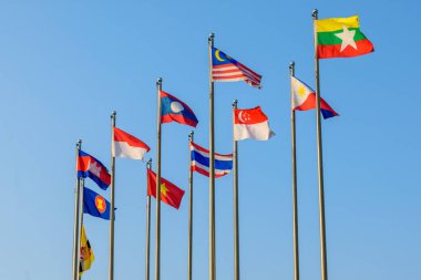 Güneydoğu Asya Uluslar Birliği Ulusal Bayrağı (ASEAN) bölgesel hükümetler arası örgüt