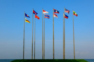 Güneydoğu Asya Uluslar Birliği Ulusal Bayrağı (ASEAN) bölgesel hükümetler arası örgüt