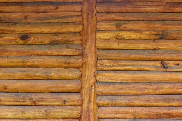 Textuur Van Boomstammen Muur Voor Achtergrond Houten Stammen Muuroppervlak Bruine — Stockfoto