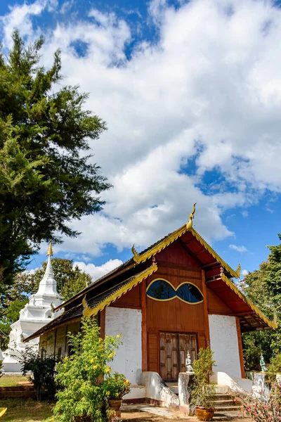 Буддийском Храме Ват Чан Церковь Похожая Очки Провинции Чиангмай Таиланд — стоковое фото
