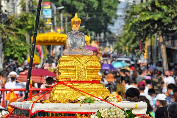 Chiang Mai Thailand April 2022 Traditional Bathing Buddha Phra Singh — Stock Photo, Image