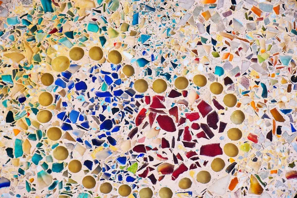 Colorido Mosaico Azulejo Shard Decoração Pedra Parede Para Fundo Abstrato — Fotografia de Stock