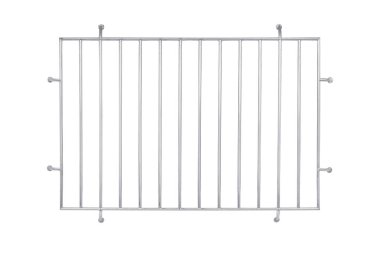 Paslanmaz Çelik Pencere Izgaraları kırpma yolu ile beyaz arkaplan çalışması izole.