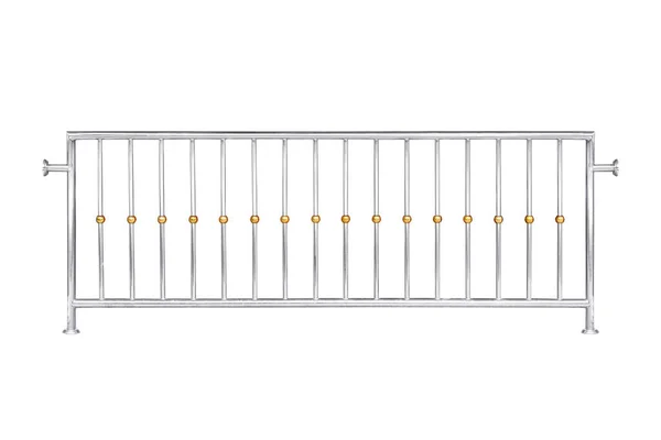 Stainless Steel Railing Isolated White Background Work Clipping Path — Photo