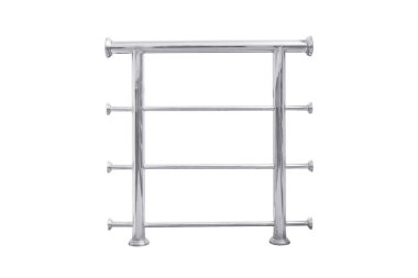 Stainless steel railing isolated on white background work with clipping path.