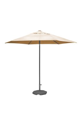 Beyaz arkaplanda kırpma yolu ile izole edilmiş branda şemsiyesi.