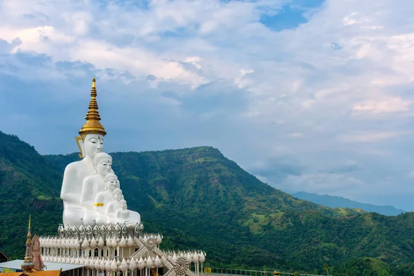 Cinq Bouddhas Wat Phra Thart Pha Son Kaew Situé Khao — Photo