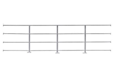 Stainless steel railing isolated on white background work with clipping path.