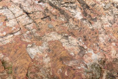 Arkaplan veya arkaplan için taş dokusu. Kaya yüzeyinin yakın çekim görüntüsü 