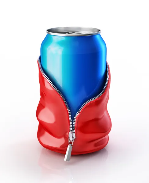 Soda can streaptease — Stock Photo, Image