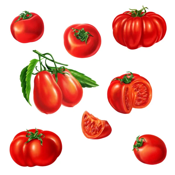 Several tomatoes of different kind. — Stock Photo, Image
