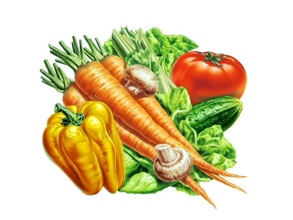 Group of fresh vegetables — Stock Photo, Image