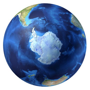 Earth globe, realistic 3 D rendering. clipart