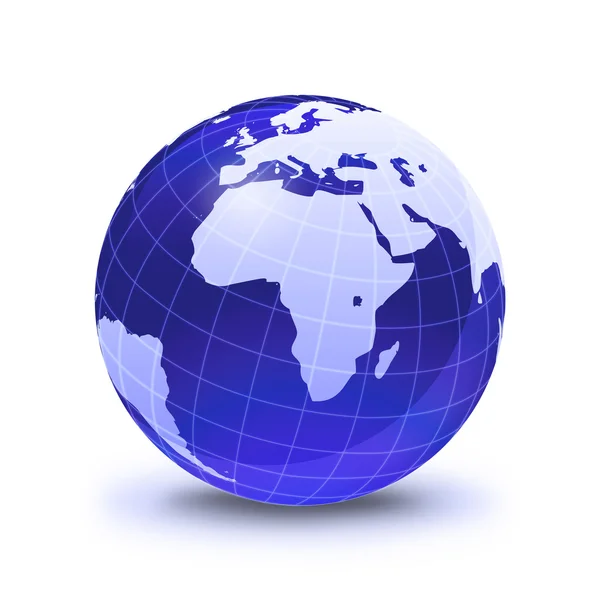 Earth globe stylized, in blue color — Stock Photo, Image