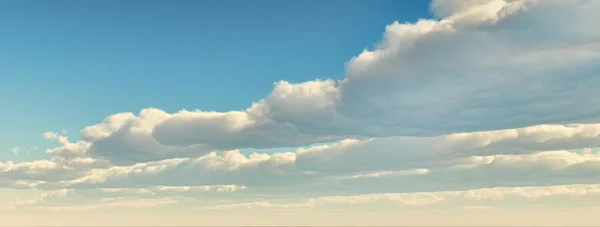 Blue sky with clouds front on the right. — Stock Photo, Image