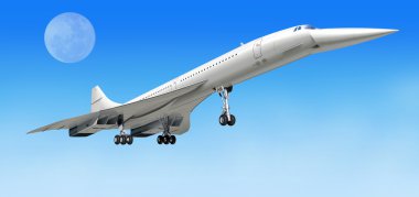 Concorde supersonic uçak uçak, kalkış sırasında veya landi