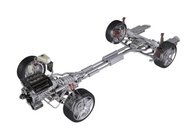 altında arabası teknik 3 d işleme genel sedan çağdaş araba.