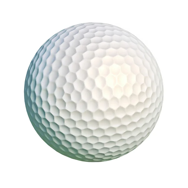 Golfbal geïsoleerd op witte achtergrond. — Stockfoto