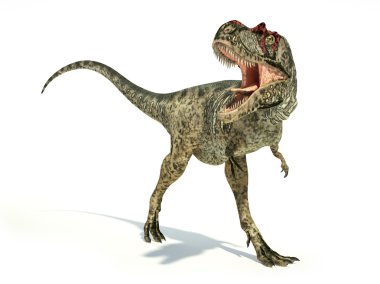 Albertosaurus dinozor, fotogerçekçi temsil, dinamik p