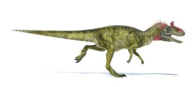 cryolophosaurus dinozor, fotogerçekçi gösterimi.