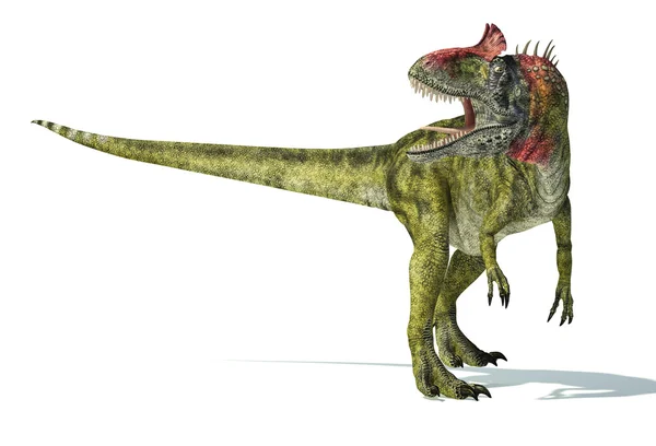 Cryolophosaurus dinosaurus, fotorealistische vertegenwoordiging. — Stockfoto