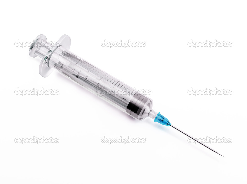 Medical syringe.