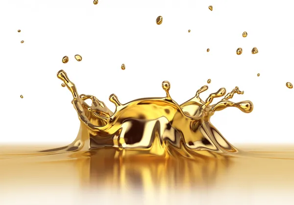 Liquid gold spash — Stock Photo, Image