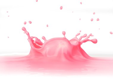 Çilekli milkshake splash